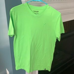 Hurley boys t shirt. Neon green. Size large